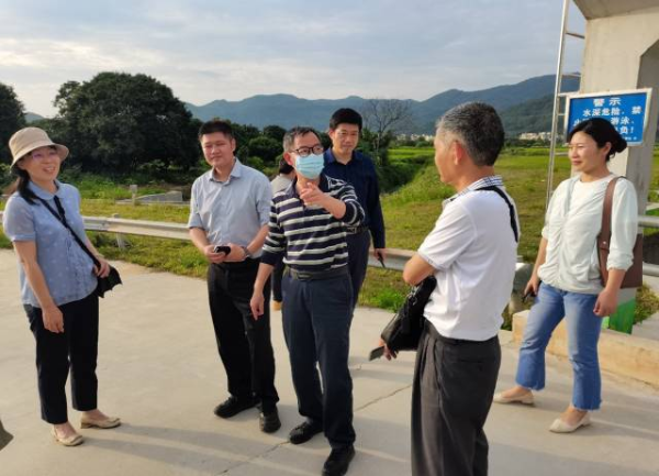 省農科院水稻所專家與廣州市增城區農業農村局總農藝師李茂禾在交流。